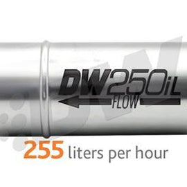DeatschWerks DW250iL, 250lph in-line external fuel pump with mounting brackets