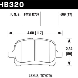 Hawk Performance Ceramic Street Brake Pads HB320Z.669