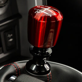 Raceseng Ashiko Shift Knob (Gate 5 Engraving) Porsche 911-997 / Cayman 987 Adapter - Red Translucent 08311RT-08015-081207