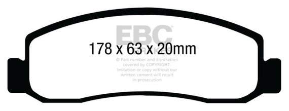 Ed91892 Ebc Brakes Ed91892 Truck/Suv Extra Duty Brake Pads ED91892