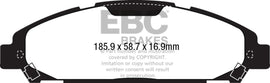 EBC 2015+ Ford Mustang 2.3T Bluestuff Front Brake Pads DP53039NDX