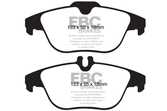 EBC 12-14 Mercedes-Benz C250 (W204) 1.8 Turbo Ultimax2 Rear Brake Pads UD1341