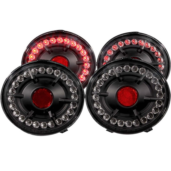 ANZO 2005-2010 Chevrolet Corvette LED Taillights Black 4pc 321169