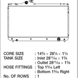CSF 01-05 Lexus IS300 Radiator 7013