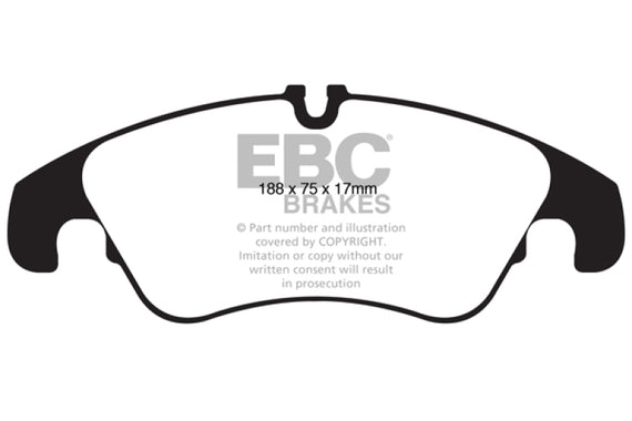 EBC Red Stuff Front Brake Pads for 12-14 Audi A6 2.0L Turbo - DP32022C DP32022C