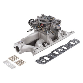 Edelbrock Manifold And Carb Kit Performer RPM Air-Gap Small Block Ford 289-302 Natural Finish 2033