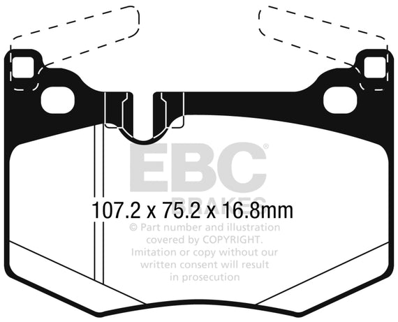 EBC Brakes For 15-18 Lexus RC F/16-18 GS F Rear Brake Pads DP42261R DP42261R