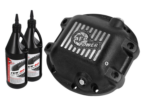 aFe Power Differential Cover Machined Fins 97-15 Jeep Dana 30 w/ 75W-90 Gear Oil 2 QT 46-70192-WL