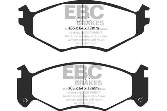 EBC 91-95 Chrysler LeBaron 2.5 (15in Wheels) Greenstuff Front Brake Pads DP21250