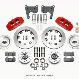 Wilwood Dynapro 6 Front Hub Kit 12.19in Red 65-72 CDP C Body -Drum 140-15198-R