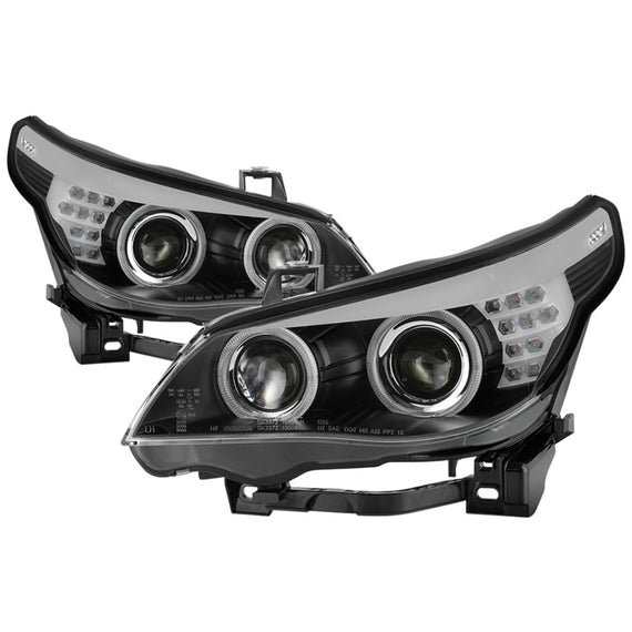 Spyder 08-10 BMW 5-Series E60 w/AFS HID Projector Headlights - Black (PRO-YD-BMWE6008-AFSHID-BK) 5085528