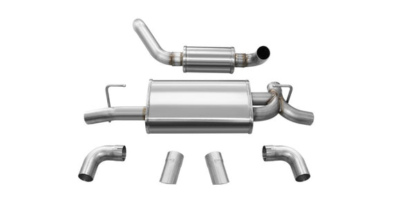 Corsa 2018-2025 Jeep Wrangler JL 2.5in Dual Rear Turn Down Exit Touring Axle-Back Exhaust 21015