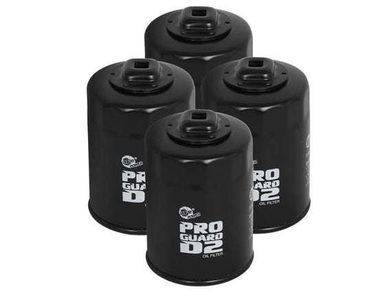 aFe ProGuard D2 Oil Filter (4 Pack) 11-13 Ford F-150 V6 3.5/3.7L / V8 5.0L (w/ 3/8in Ratchet Drive) 44-LF025-MB