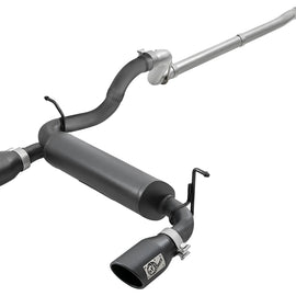 aFe Rebel Series 2.5in 409 SS Cat-Back Exhaust w/ Black Tips 18-19 Jeep Wrangler (JL) V6 3.6L 49-48076-B