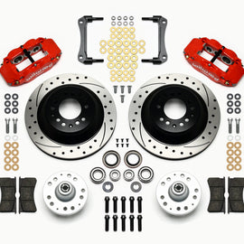 Wilwood Narrow Superlite 6R Front Hub & 1PC Rtr Kit 12.88in Drilled -Red 70-78 Camaro 140-12278-DR
