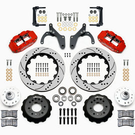 Wilwood Narrow Superlite 6R Front Hub Kit 14.00in Drill Red 59-64 Chevy Impala / 63-64 Corvette 140-12465-DR