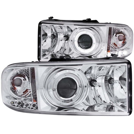 ANZO PROJECTOR HEADLIGHTS HALO CHROME FOR 94-02 RAM 1500/2500/3500 / RAM SPORT 111195