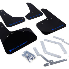 Rally Armor 12-19 Ford Focus ST / 16-19 RS Black Mud Flap w/Blue Logo MF27-UR-BLK/BL