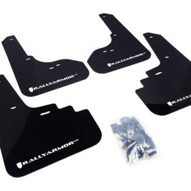 Rally Armor Mud Flaps For 05-09 Subaru Legacy GT & Outback w White Logo MF4-UR-BLK/WH