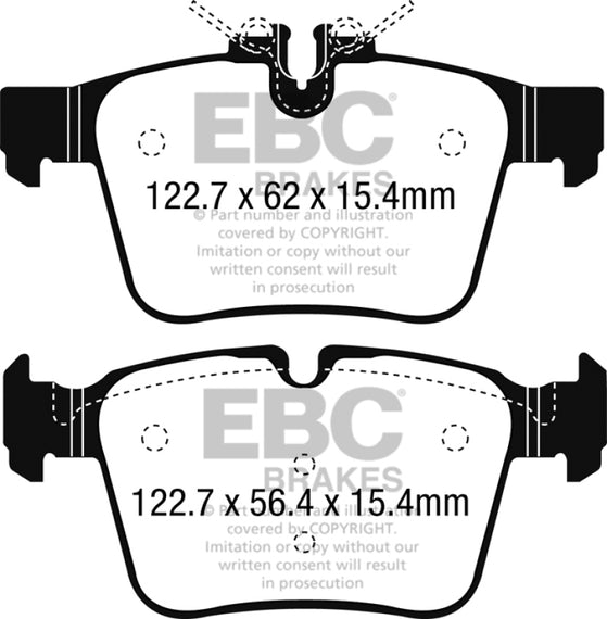 EBC 15+ Mercedes-Benz C300 (W205) 2.0 Turbo 4-matic Redstuff Rear Brake Pads DP32215C