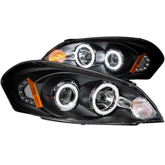 ANZO 2006-2007 Chevrolet Monte Carlo Projector Headlights w/ Halo Black 121236