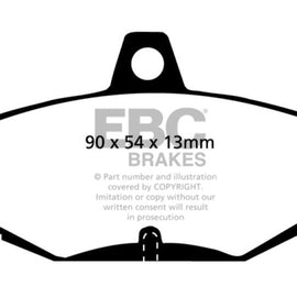 EBC 96-00 Ac Ace 5.0 Redstuff Rear Brake Pads DP3617C