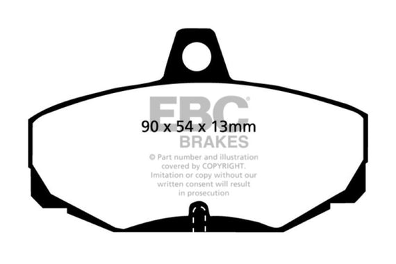 EBC 96-00 Ac Ace 5.0 Redstuff Rear Brake Pads DP3617C