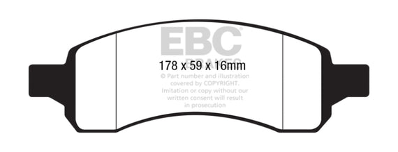EBC 09-17 Chevy Traverse Ultimax2 Rear Brake Pads UD11691