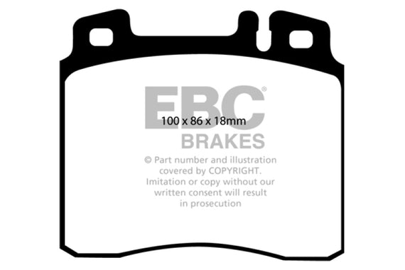 EBC 98-99 Mercedes-Benz CL500 5.0 Redstuff Front Brake Pads DP3963C