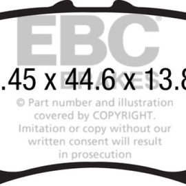 Disc Brake Pad Set-EBC Redstuff Ceramic Low Dust Brake Pads Rear EBC Brake DP32186C