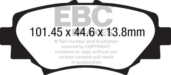 EBC Brakes DP42186R Yellowstuff Street And Track Brake Pads Fits 14-15 3 3 Sport DP42186R