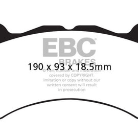 EBC Yellow Stuff Front Brake Pads for 08-11 Nissan GTR R35 Twin Turbo - DP41983R DP41983R