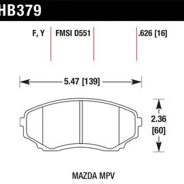 Hawk LTS Street Brake Pads HB379Y.626