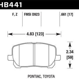 Hawk HPS Disc Brake Pads - HB441F.661 HB441F.661