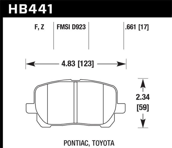 Hawk HPS Disc Brake Pads - HB441F.661 HB441F.661
