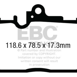 EBC Yellowstuff Front Brake Pads for 13+ Lexus GS350 3.5 F-Sport RWD DP43017R