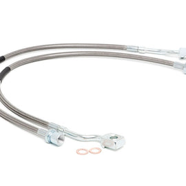 Rough Country Front Extended Stainless Steel Brake Lines (07-17 GM 1500 Pickup & SUV) for 5-7.5-inch Lifts