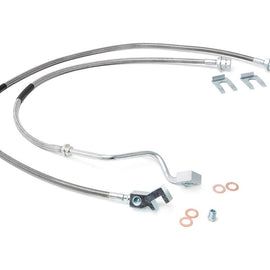 Rough Country Front Extended Stainless Steel Brake Lines for 4-8-inch Lifts