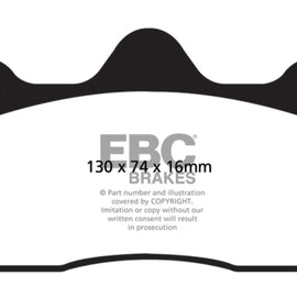 EBC Yellow Stuff Rear Brake Pads for 10+ Lotus Evora 3.5L - DP4060R DP4060R