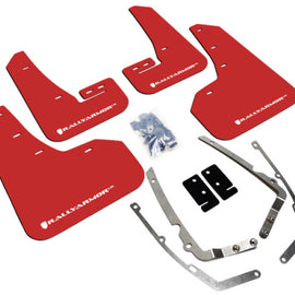 Rally Armor Mud Flaps Guards for 15+ VW Golf/GTI MK7 MKVII (Red w/White Logo) MF37-UR-RD/WH
