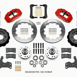 Wilwood Narrow Superlite 6R Front Hub Kit 12.88in Red 65-72 CDP C Body -Drum 140-15199-R