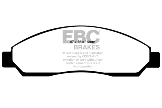 EBC DP61705 GREENSTUFF STREET ORGANIC BRAKE PADS - FRONT DP61705