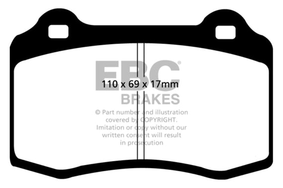EBC DP41031R YELLOWSTUFF ULTIMATE RACE BRAKE PADS - FRONT DP41031R