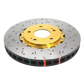 DBA 5000 FRONT DRILLED & SLOTTED ROTOR W/GOLD HAT FOR 2003-2005 MITSUBISHI EVO 52218GLDXS