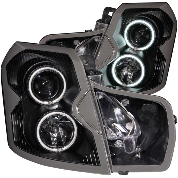 Anzo 121417 Black Clear Lens Projector Headlights w/ Halo for 03-07 Cadillac CTS 121417