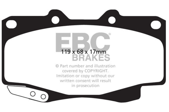 EBC Brakes DP62005 EBC 6000 Series Greenstuff Truck/SUV Brakes Disc Pads DP62005