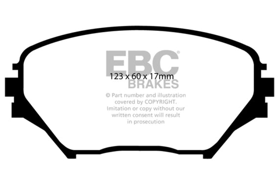EBC 01-03 Toyota RAV 4 2.0 Greenstuff Front Brake Pads DP61402