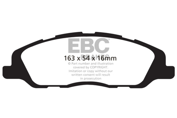 EBC Red Stuff Front Brake Pads for 13-14 Ford Mustang 3.7L A/T Performance Pkg DP31868C