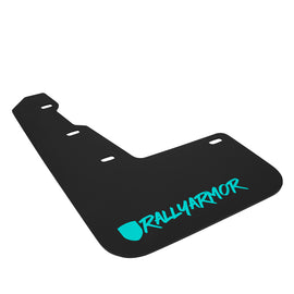 Rally Armor 15-21 Subaru WRX/STI (Sedan ONLY) Black UR Mud Flap w/ Teal Altered Font Logo MF32-UR-BLK/TL-X