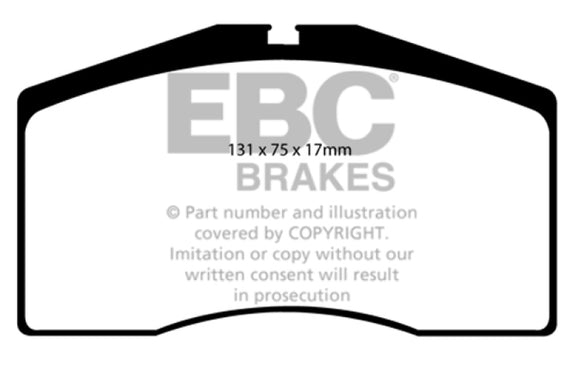 EBC 93-95 Porsche 911 (964) 3.6 Turbo Yellowstuff Front Brake Pads DP4997R